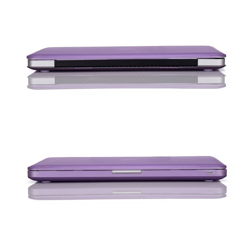 روبان حافظة RUBAN متوافقة مع جهاز MacBook Pro 15 بوصة 2011 2010 2009 الإصدار A1286 حافظة بلاستيكية صلبة وغطاء لوحة المفاتيح للإصدار الأقدم MacBook Pro 15 بوصة مع قرص مضغوط - أرجواني - Image 4